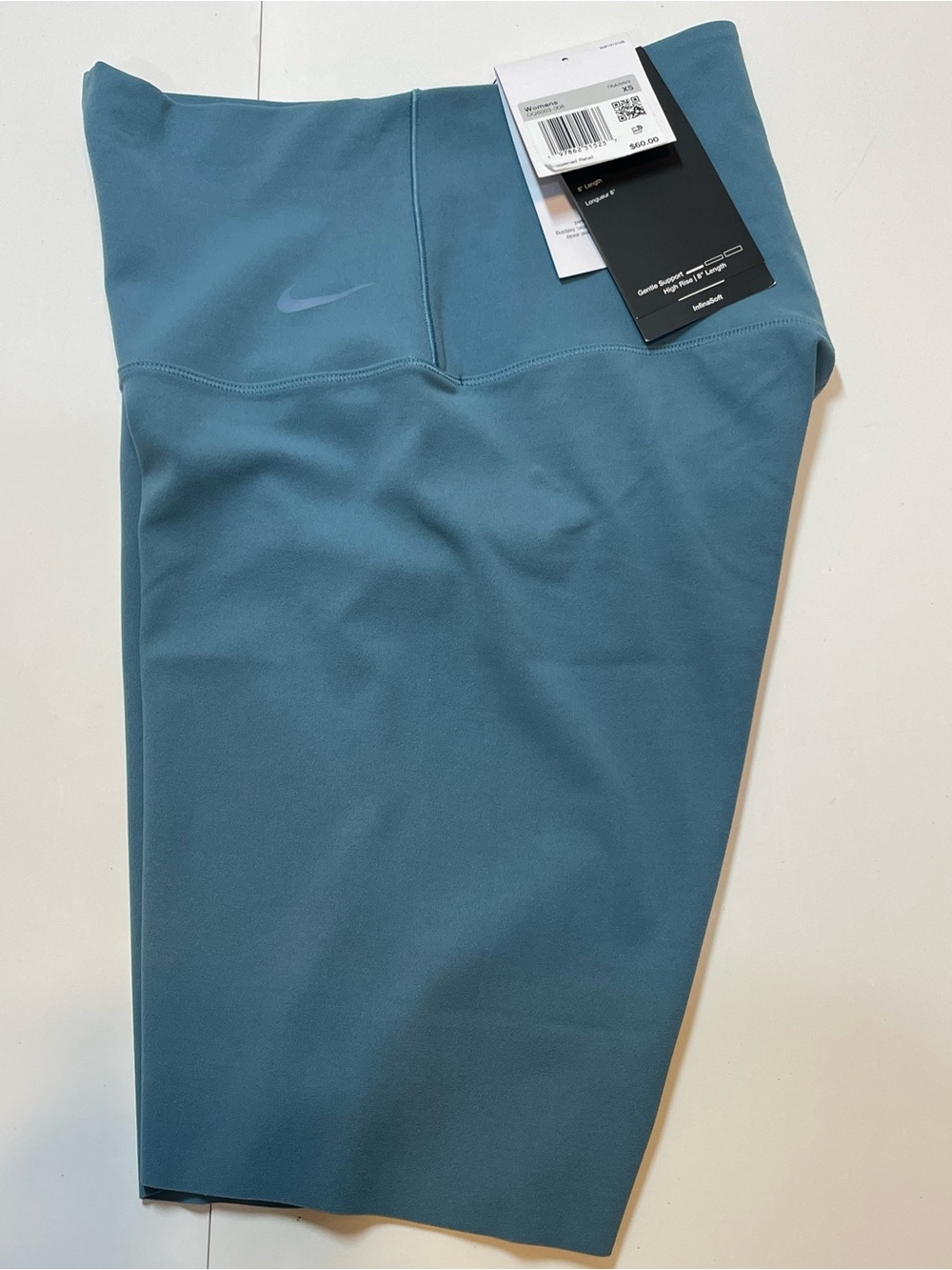 Nike Zenvy Dri-Fit Light Teal High-Rise Training Bike Short Women’s Size XS